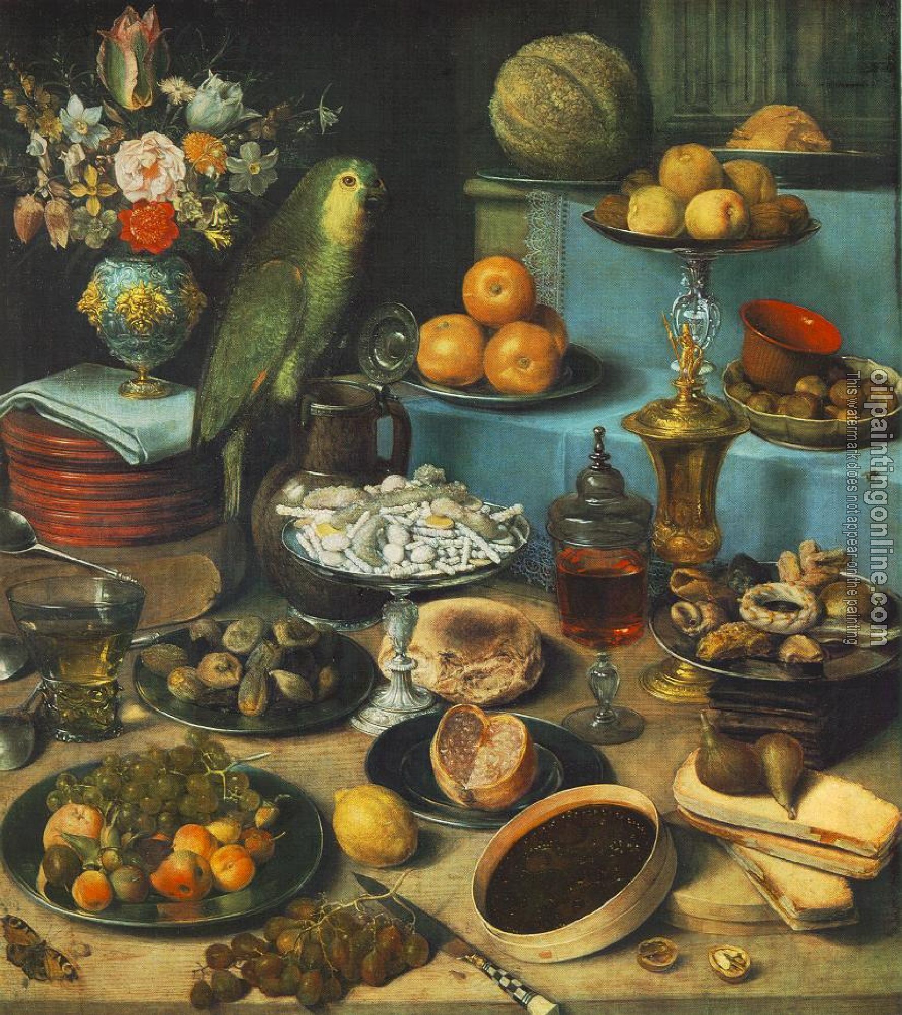 Flegel, George - Still-life with Parrot